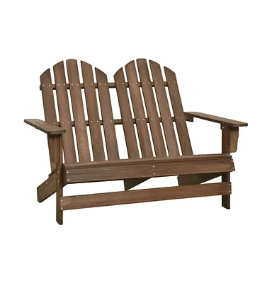 vidaXL 2-Seater Patio Adirondack Chair Solid Wood Fir