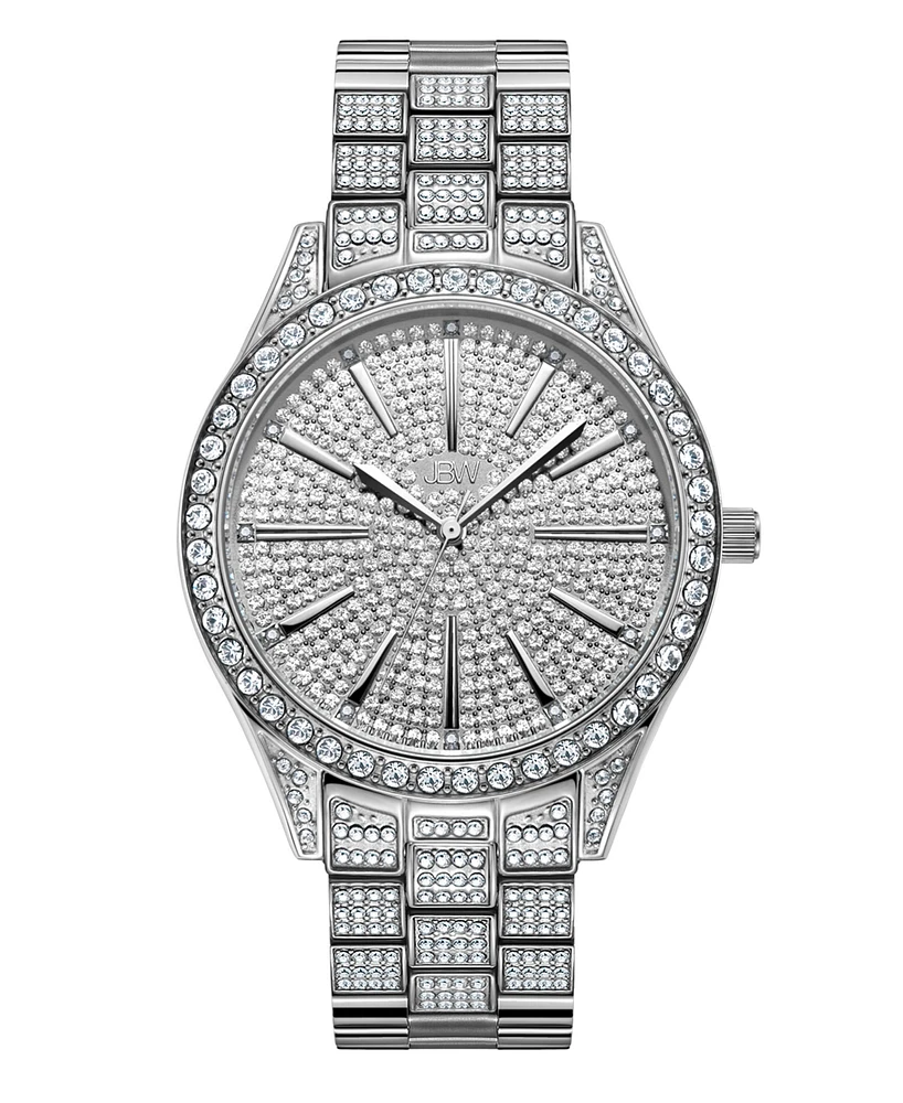 Jbw Women's Cristal Diamond (1/8 ct.t.w.) Stainless Steel Watch