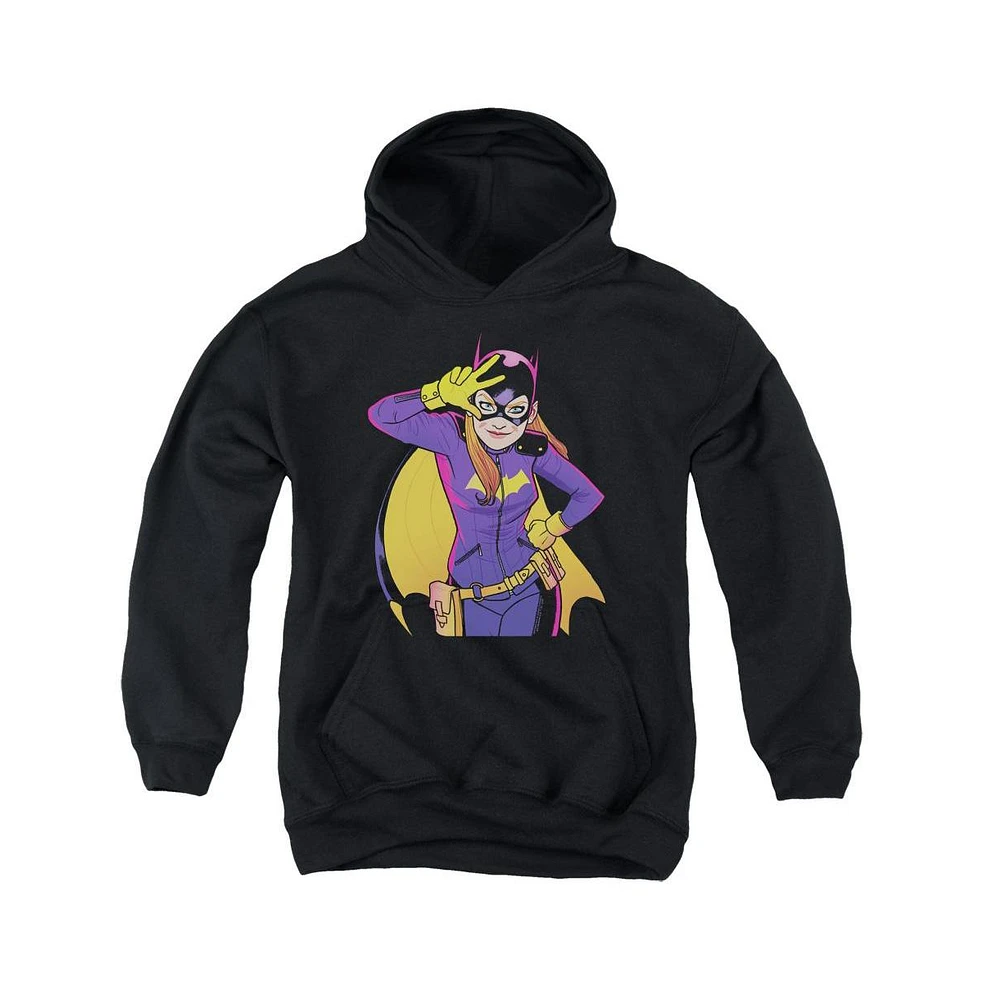 Batman Boys Youth Batgirl Moves Pull Over Hoodie / Hooded Sweatshirt