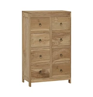 vidaXL Chest of Drawers 21.7"x11.8"x35.4" Solid Wood Teak