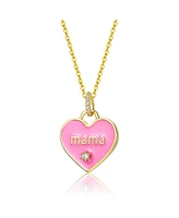 GiGiGirl Children's 14k Gold Plated with Cubic Zirconia Heart & Lucky Star Galaxy Medallion Pendant Necklace