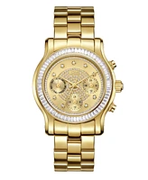 Jbw Women's Laurel Diamond (1/10 ct.t.w.) 18k Gold Plated Stainless Steel Watch