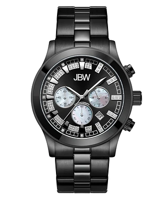Jbw Men's Delano Diamond (1/5 ct.t.w.) Black Ion-Plated Stainless Steel Watch