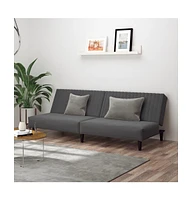 vidaXL 2-Seater Sofa Bed Dark Gray Velvet