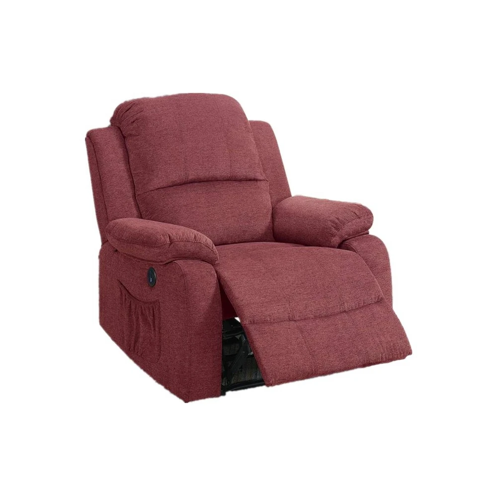 Simplie Fun Power Recliner In Paprika Red