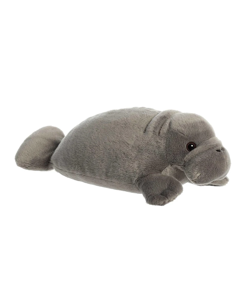 Aurora Medium Manny Manatee Flopsie Adorable Plush Toy Gray 12"