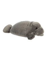 Aurora Medium Manny Manatee Flopsie Adorable Plush Toy Gray 12"