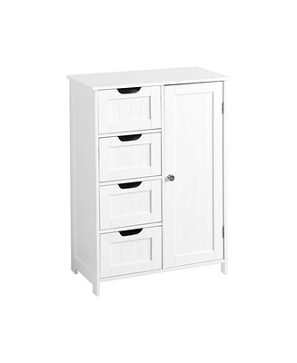 Simplie Fun Bathroom Storage Cabinet, Floor Cabinet With Adjustable Shelf And Drawers