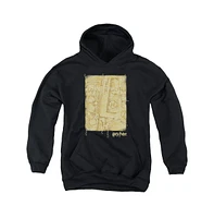 Harry Potter Boys Youth Marauders Map Interior Pull Over Hoodie / Hooded Sweatshirt