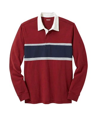 KingSize Big & Tall Long-Sleeve Rugby Polo