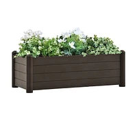 vidaXL Garden Raised Bed Pp Mocha 39.4"x16.9"x13.8"