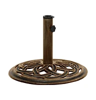 vidaXL Umbrella Base Bronze 17.3"x17.3"x12.2" Cast Iron