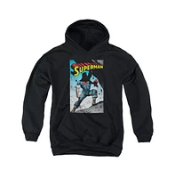 Superman Boys Youth Alternate Pull Over Hoodie / Hooded Sweatshirt