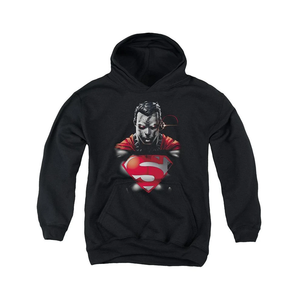 Superman Boys Youth Heat Vision Charged Pull Over Hoodie / Hooded Sweatshirt