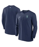 Nike Men's Navy Seattle Mariners Authentic Collection Game Time Performance Quarter-Zip Top