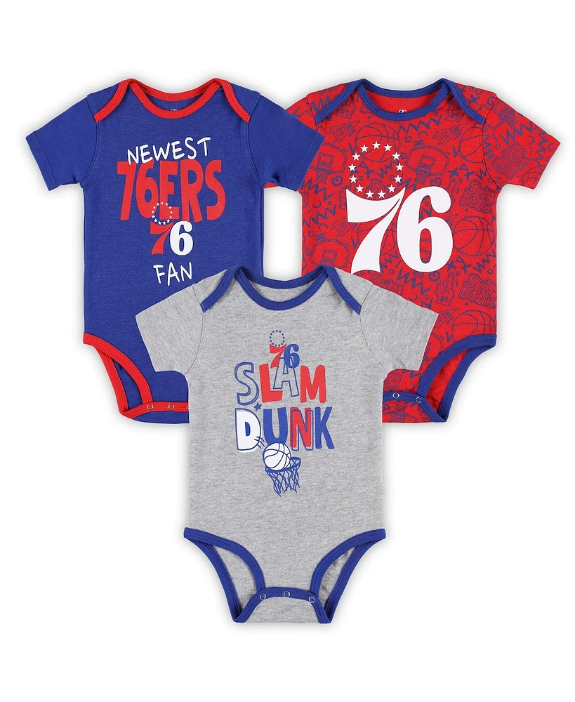 Outerstuff Infant Royal/Red/Gray Philadelphia 76ers Slam Dunk 3