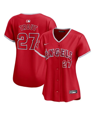 Nike Women's Mike Trout Red Los Angeles Angels Alternate Limited Player Jersey