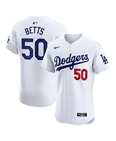 Nike Men's Mookie Betts White Los Angeles Dodgers Home Elite Jersey