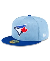 New Era Men's Light Blue Toronto Jays 2024 Batting Practice 59FIFTY Fitted Hat