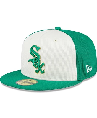 New Era Men's White/Green Chicago White Sox 2024 St. Patrick's Day 59FIFTY Fitted Hat