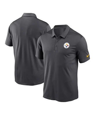 Nike Men's Anthracite Pittsburgh Steelers Franchise Team Logo Performance Polo