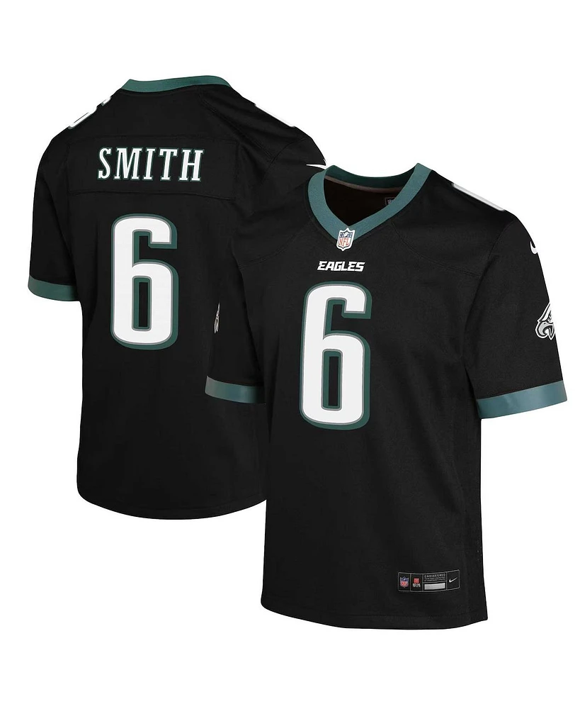 Nike Big Boys and Girls DeVonta Smith Black Philadelphia Eagles Game Jersey