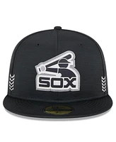 New Era Men's Black Chicago White Sox 2024 Clubhouse 59FIFTY Fitted Hat