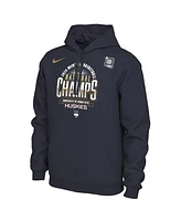 Nike Men's Navy UConn Huskies 2024 Ncaa Men's Basketball National Champions Locker Room Pullover Hoodie