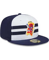 New Era Men's White/Navy Brooklyn Cyclones Coney Island Franks Theme Night 59FIFTY Fitted Hat