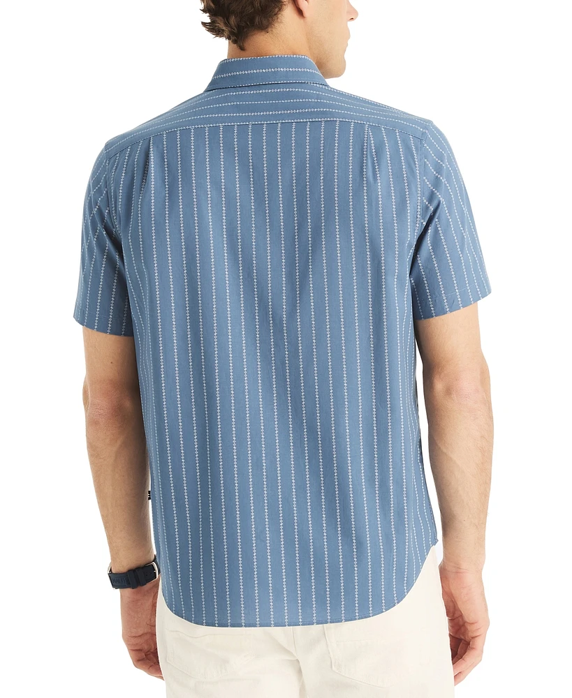 Nautica Men's Classic-Fit Geo-Stripe Button-Down Shirt