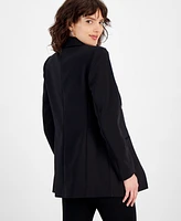 Bar Iii Women's Peak-Lapel Open-Front Long-Sleeve Blazer, Created for Macy's