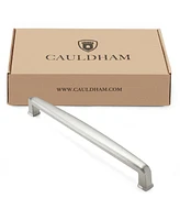 Cauldham Solid Satin Nickel Bar Cabinet Handles 7.5" Hole Centers 10 Pk