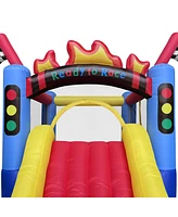 Cloud 9 Race Car Track Bounce House with Blower