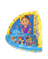 World Tech Toys Moonbug Blippi Inflatable Quarter Circle Open Ball Pit