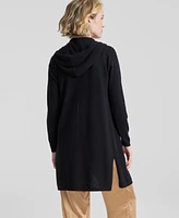 Charter Club Women's 100% Cashmere Open-Front Hoodie, Created for Macy's