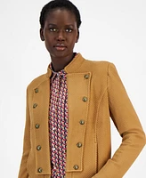 Tommy Hilfiger Women's Textured Open-Front Band Jacket