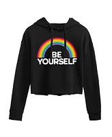Hybrid Apparel Trendy Juniors Be Yourself Cropped Hoodie