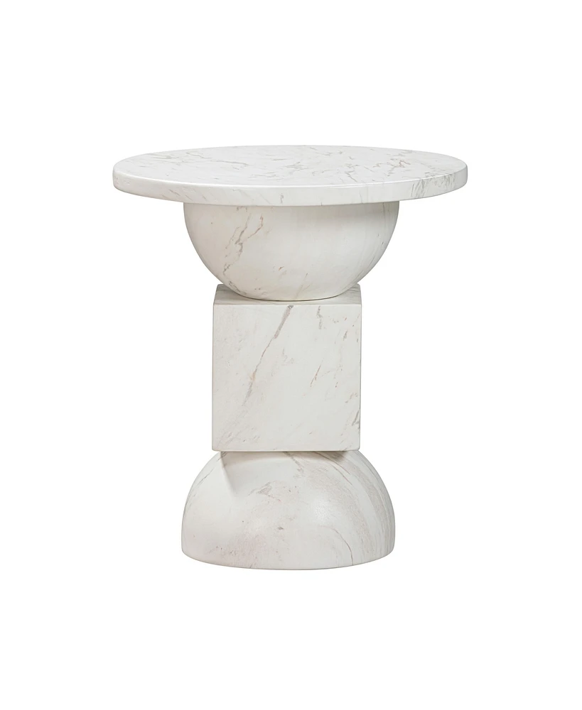 Tov Furniture 1 Pc. Marble Side Table