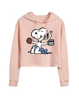 Hybrid Apparel Trendy Juniors Peanuts Snoopy Graphic Cropped Hoodie