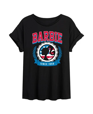 Hybrid Apparel Trendy Juniors Barbie Usa Graphic Oversized Tee