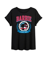 Hybrid Apparel Trendy Juniors Barbie Usa Graphic Oversized Tee