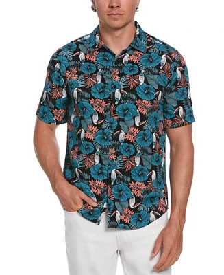 Cubavera Men's Toucan Hibiscus-Print Shirt