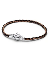 The Lion King Clasp Pandora Moments Braided Leather Bracelet