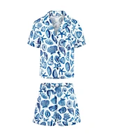 Adore Me Women's Lucero Short Sleeve Top & Shorts Pajama Set