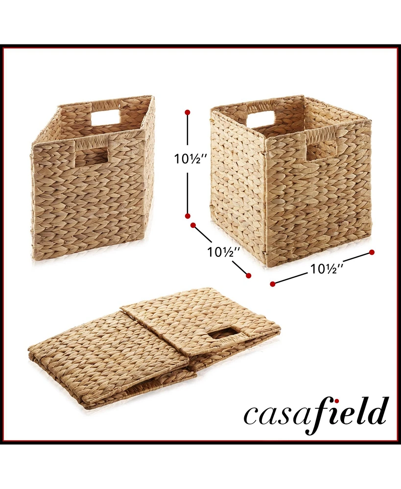 Casafield 10.5" x 10.5" Water Hyacinth Storage Baskets