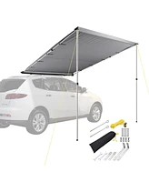 Yescom 8.2x8.2Ft Car Side Awning Suv Truck Vehicle Canopy UV50+ Rooftop Pull Out Tent Shade Shelter for Outdoor Camping