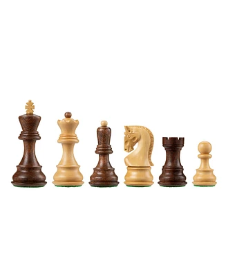 Bobby Fischer Zagreb Chess Pieces, Acacia and Boxwood, 3.75 in. King