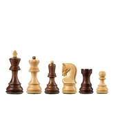 Bobby Fischer Zagreb Chess Pieces, Acacia and Boxwood, 3.75 in. King