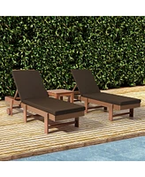 WestinTrends Outdoor Chaise Lounge Chair Cushions Set of 2, 78" x 23"