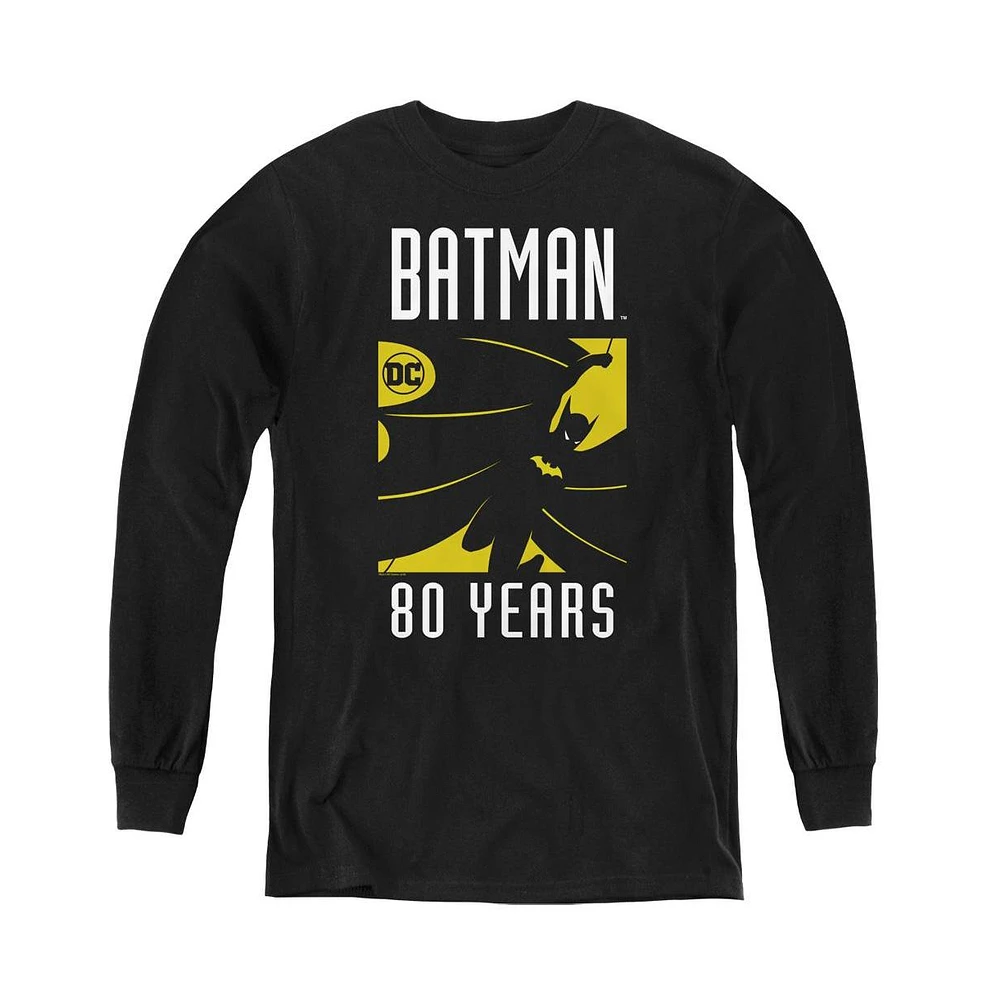 Batman Boys Youth Silhouette Long Sleeve Sweatshirt